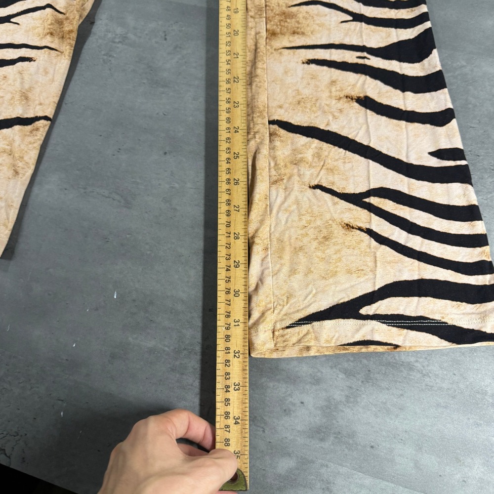 I.AM.GIA Flare Pants Womens XXS Blare Track Wild Side Tan Tiger Stripe NEW $85 - Picture 11 of 13